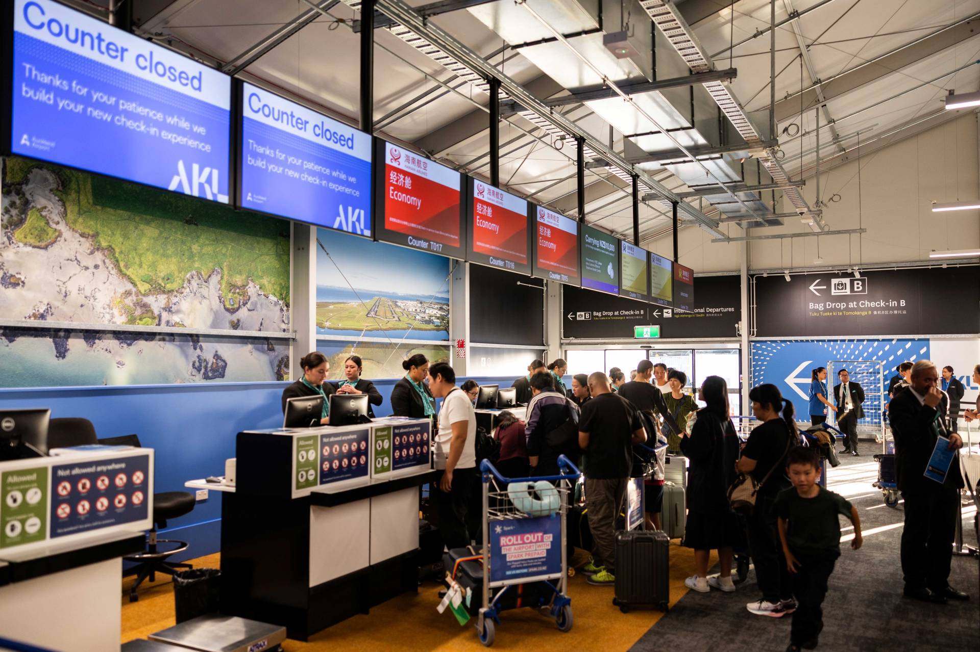 Auckland Airport shifts some check-in desks to temporary pavilion