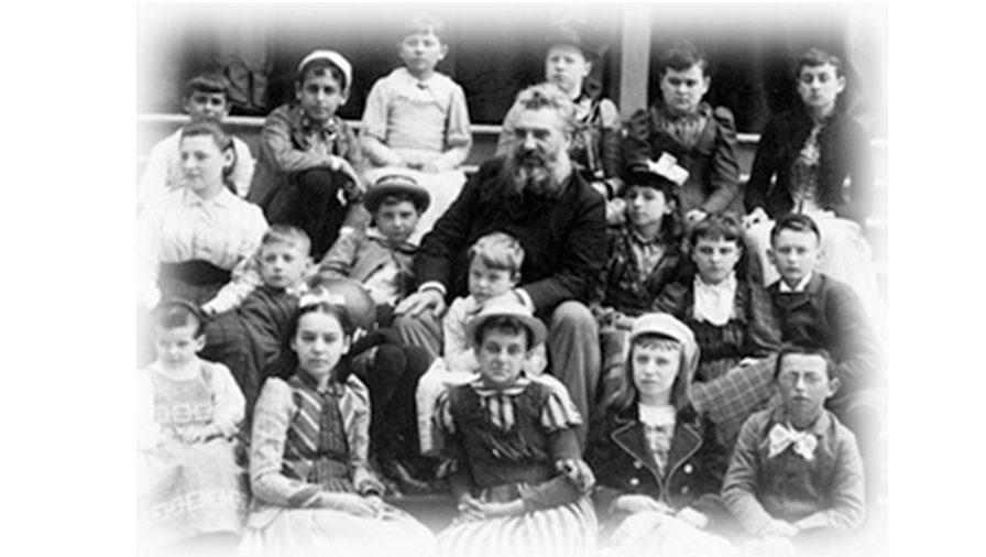 Bell with pupils at one of his schools for the deaf