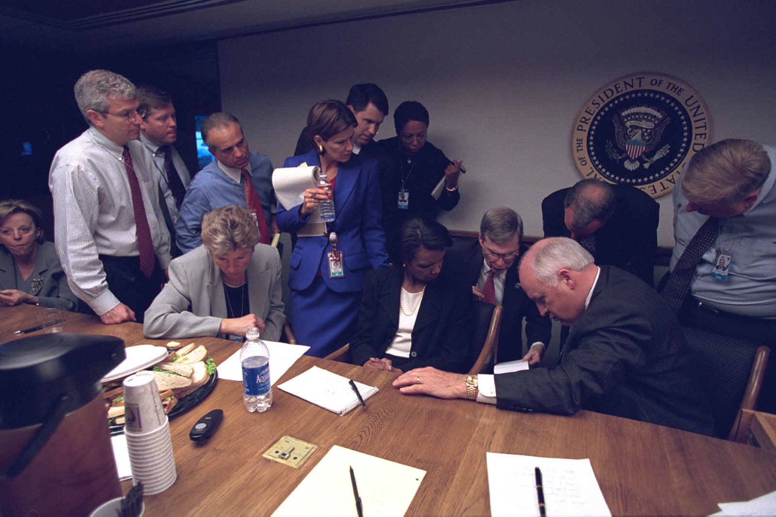 Vice President Dick Cheney in the White House bunker on September 11, 2001.