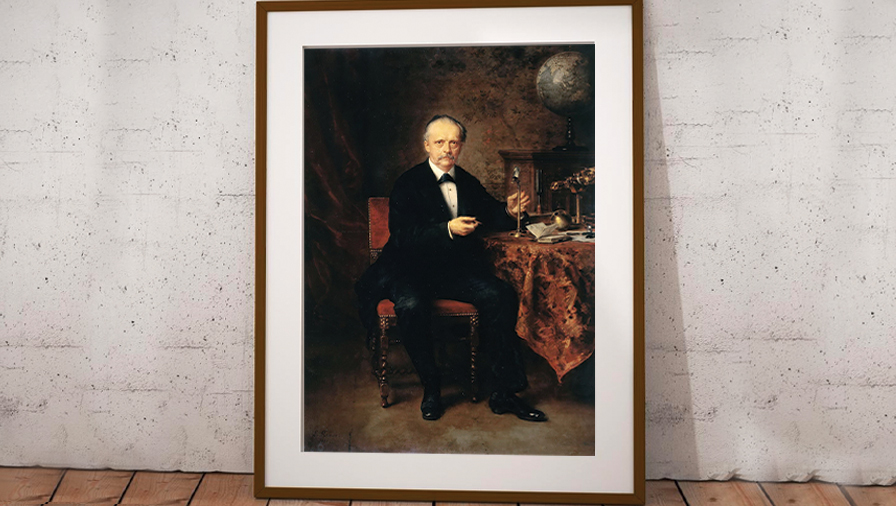 German physician Hermann von Helmholtz. Portrait by Ludwig Knaus (1881)