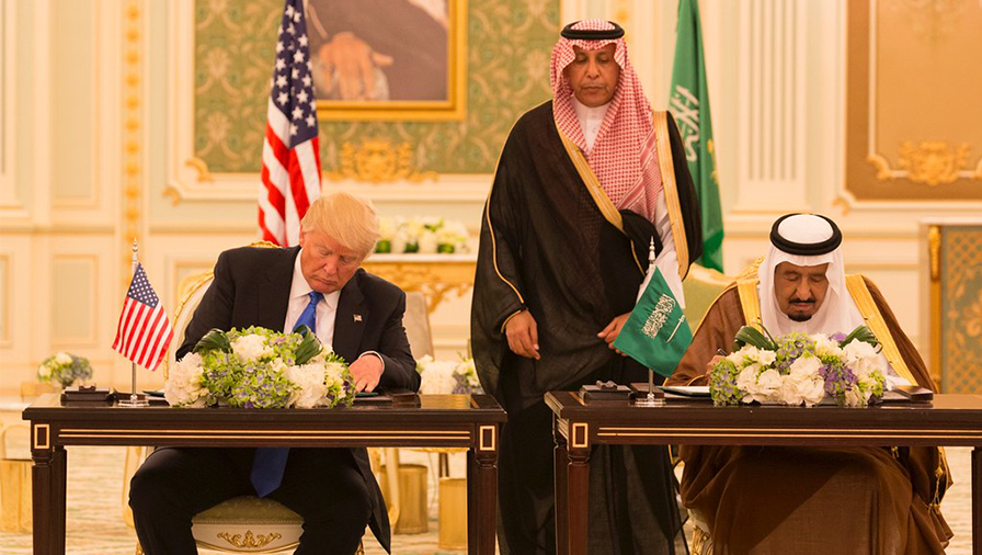 President Donald Trump and King Salman bin Abdulaziz Al Saud of Saudi Arabia