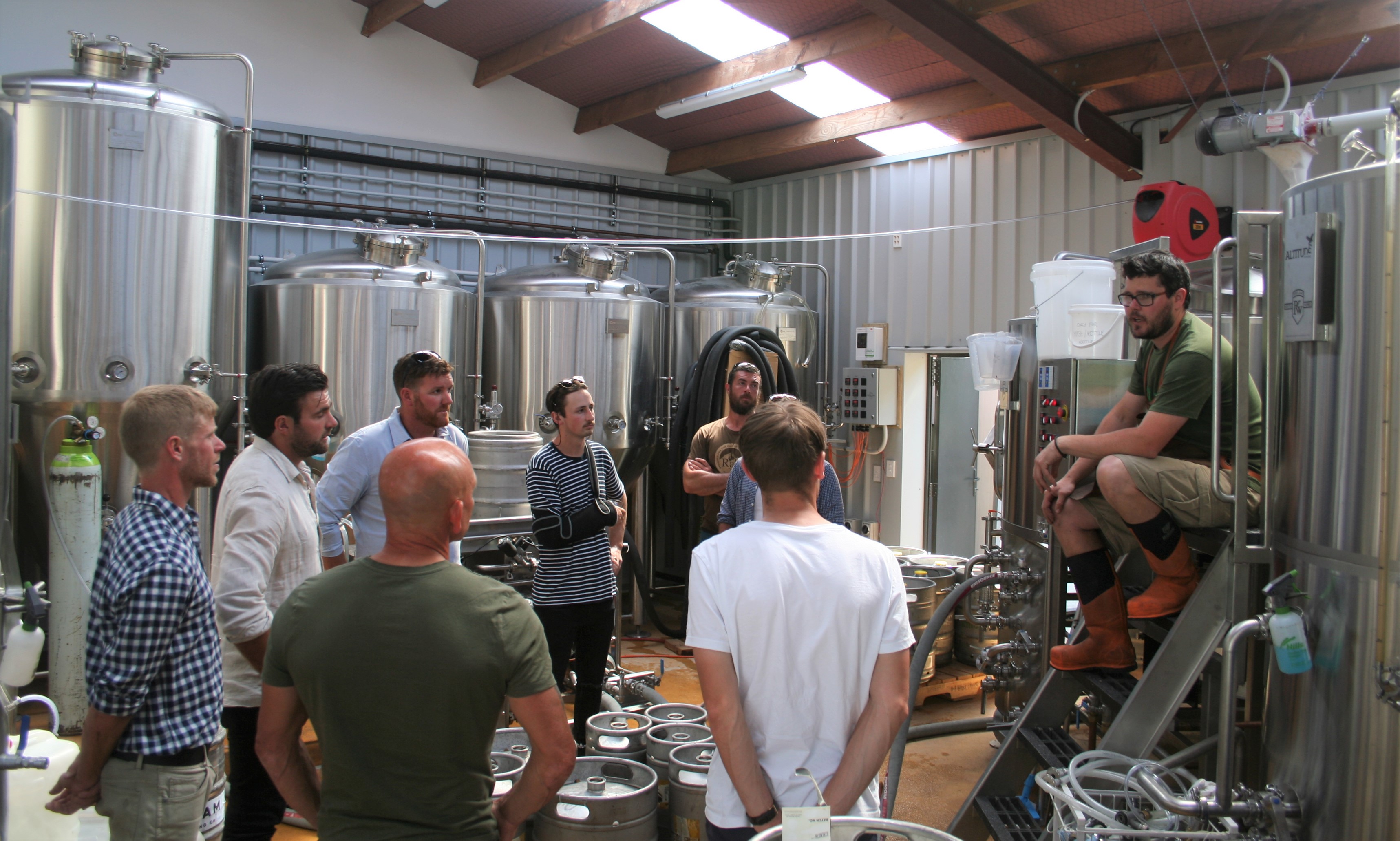 One of New Zealand Craft Beer Tours' groups in X